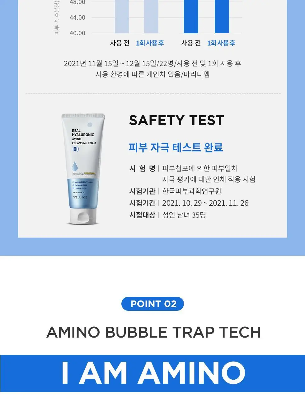 [약산성] 웰라쥬 리얼 히알루로닉 아미노 클렌징 폼 150ml 상세페이지 9